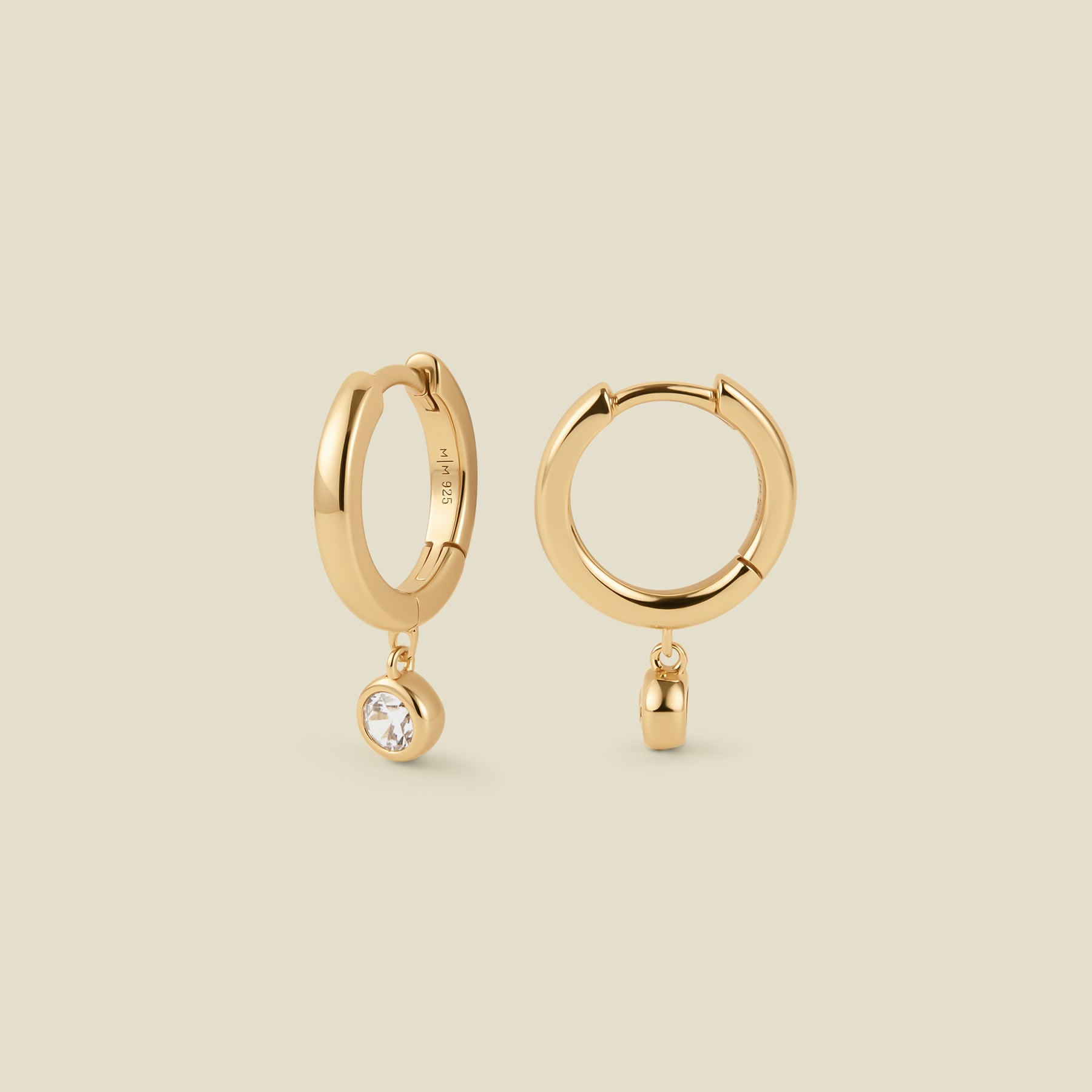 CZ Poppy Drop Hoop Earrings | Made By Mary