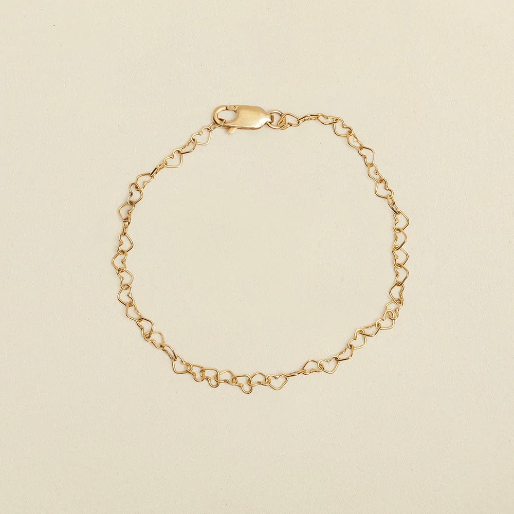 Heart Chain Bracelet, Chain Link Bracelet for Women, Gold Heart Bracelet,  Layering Bracelets, 14K Gold Filled Bracelet : : Handmade Products