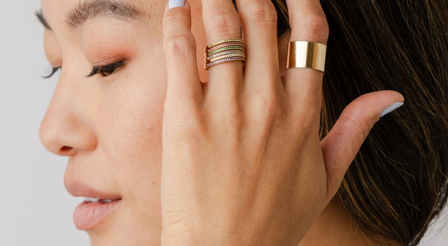 Birthstone Stacking Band Ring