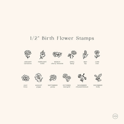 Engravable Birth Flower Mini Locket Necklace