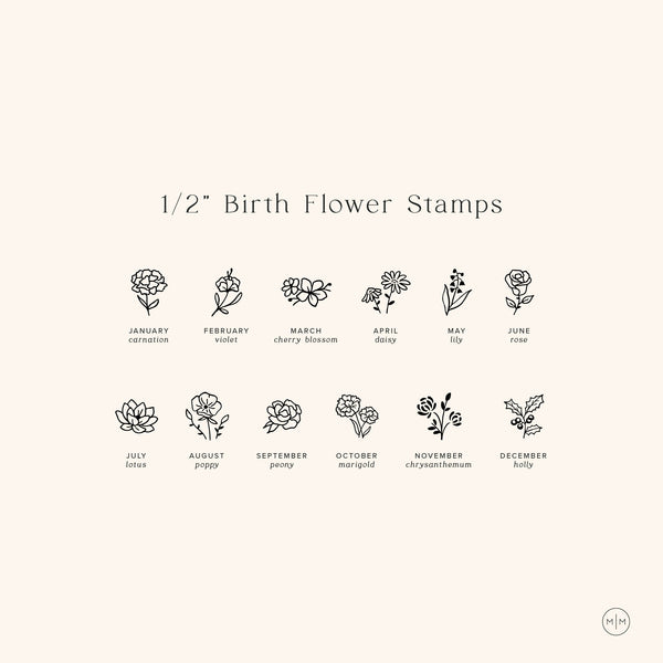 Engravable Birth Flower Mini Locket Necklace