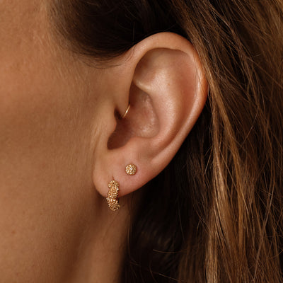 October CZ Birth Flower Stud Earrings