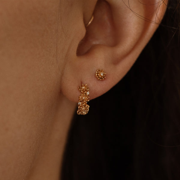 November CZ Birth Flower Stud Earrings