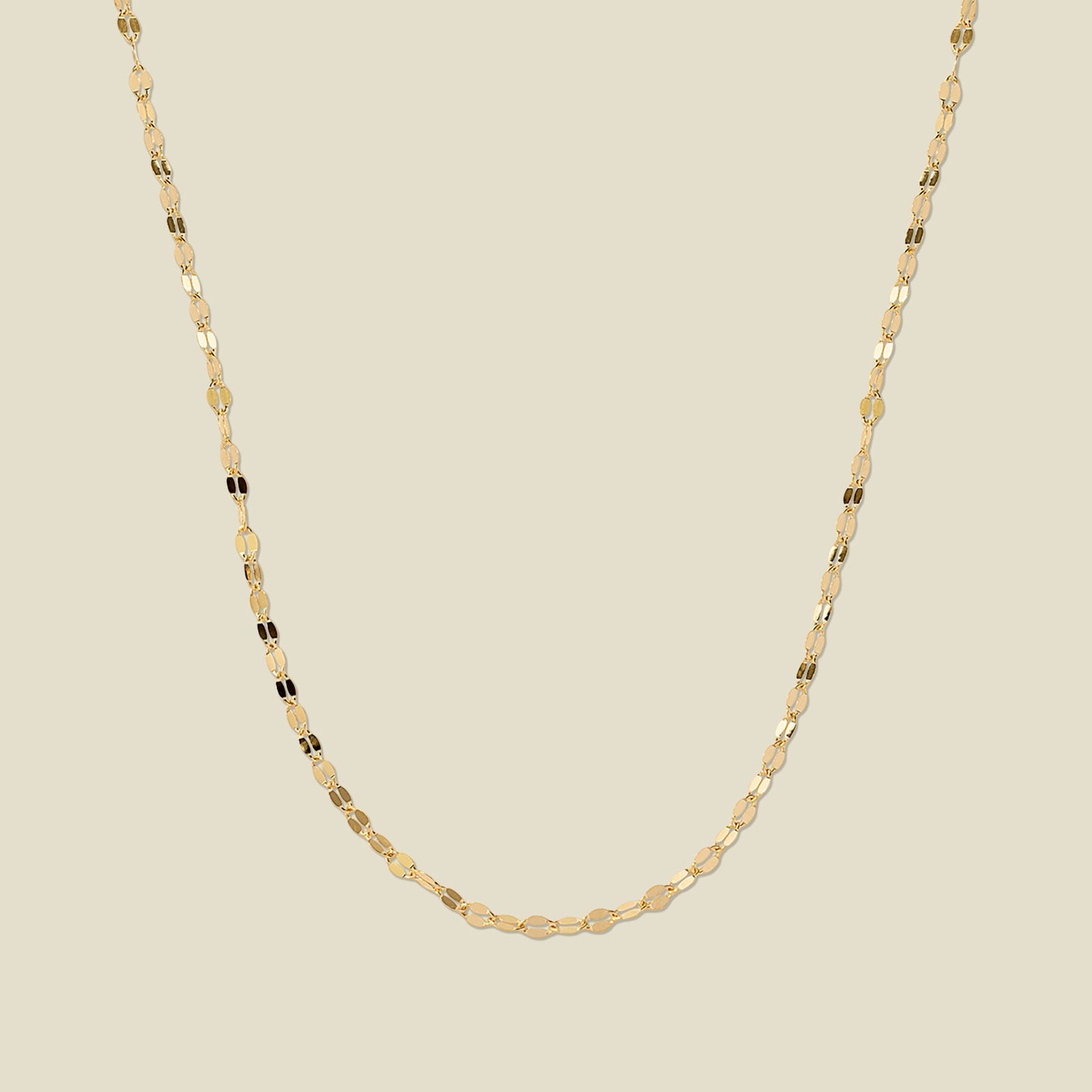 14k Mini Lace Chain 14k Solid Gold Necklace