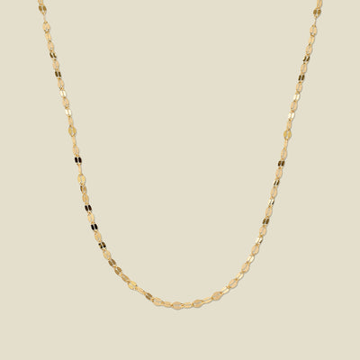 14k Mini Lace Chain 14k Solid Gold Necklace