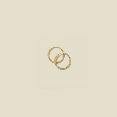 14K Solid Gold Live In Hoop Earrings 14k Solid Gold Earring