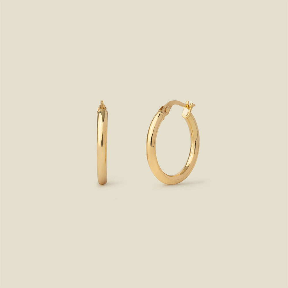 14k Solid Gold Maude Hoop Earrings 14k Solid Gold Earring
