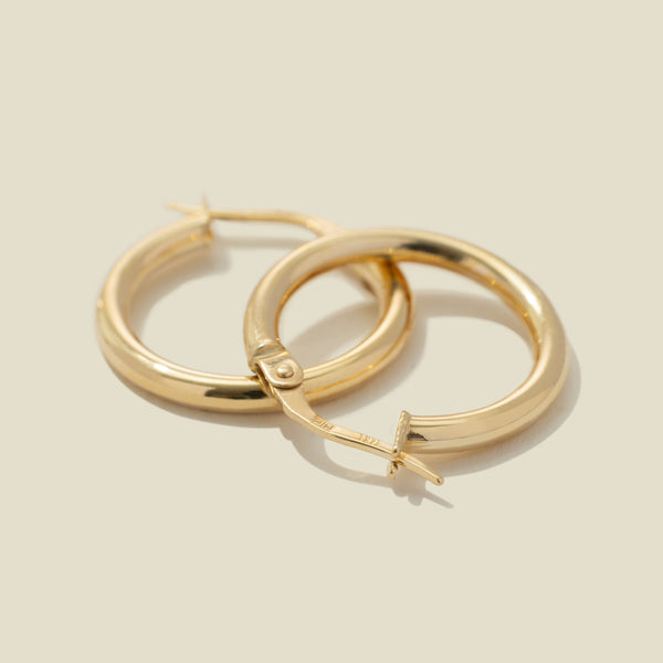 14k Solid Gold Maude Hoop Earrings 14k Solid Gold Earring