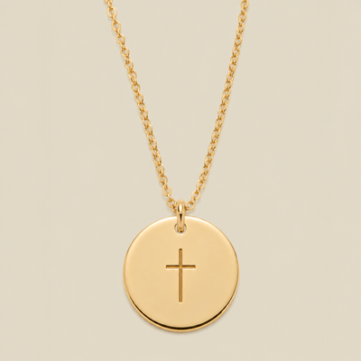 Cross Disc Necklace