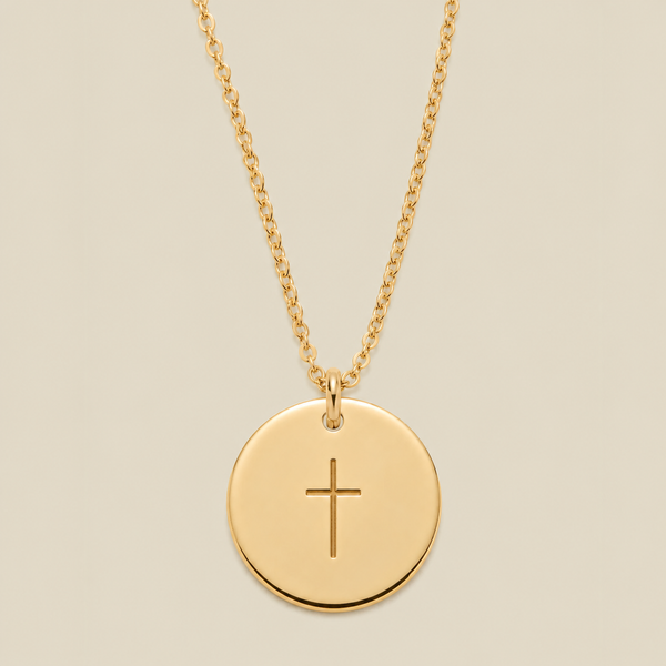 Cross Disc Necklace