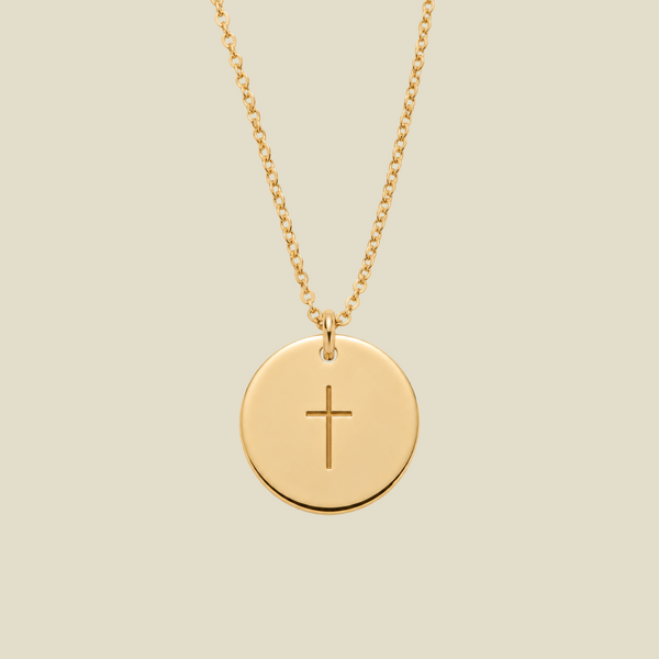 Cross Disc Necklace