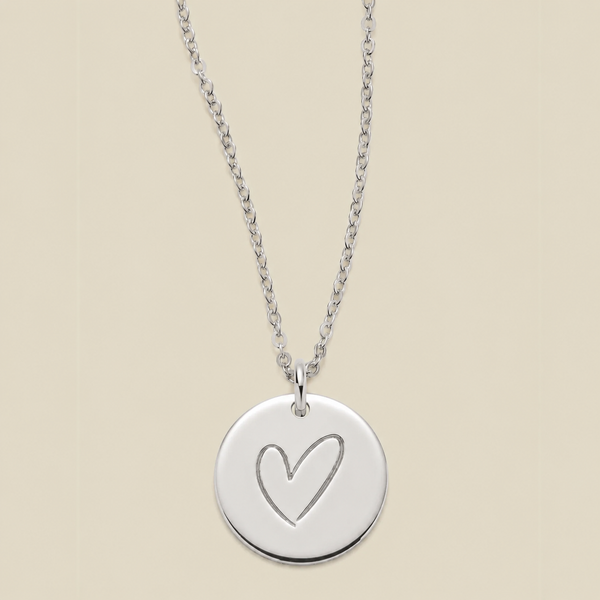 Heart Disc Necklace
