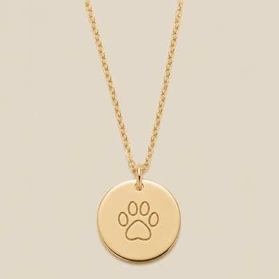 Fur Baby Disc Necklace