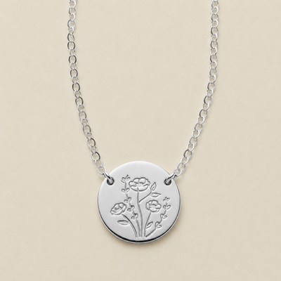 Wild Blooms Mini Zola Disc Necklace