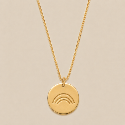 Rainbow Disc Necklace