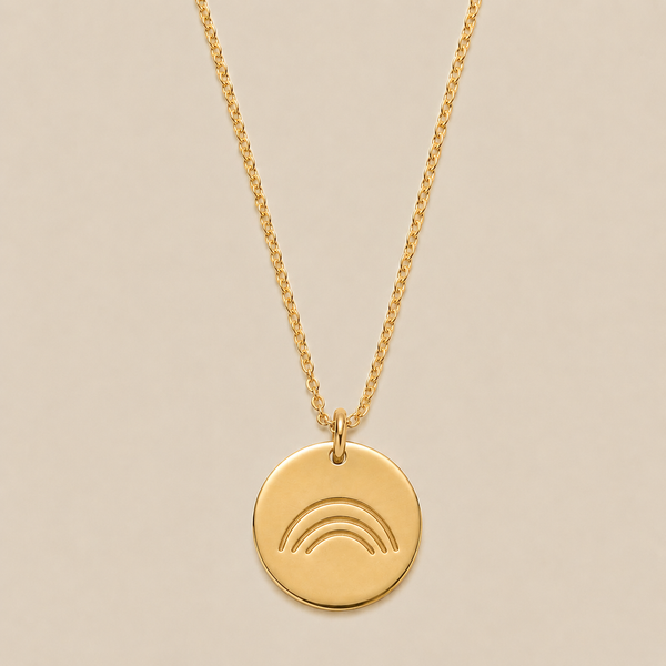 Rainbow Disc Necklace
