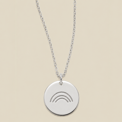 Rainbow Disc Necklace