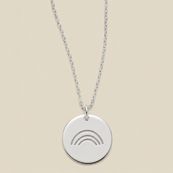 Rainbow Disc Necklace