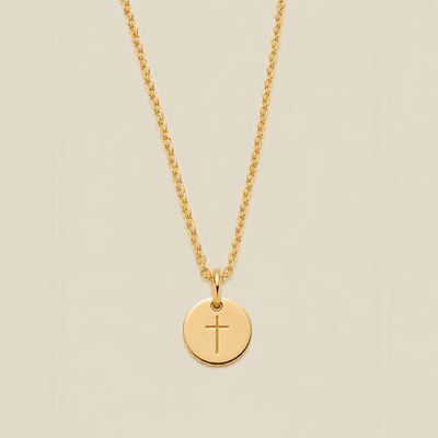 Cross Disc Necklace