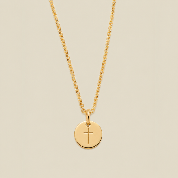 Cross Disc Necklace