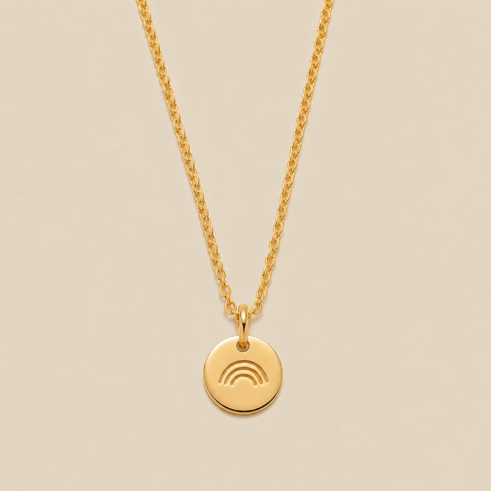 Rainbow Disc Necklace