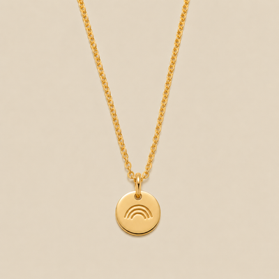Rainbow Disc Necklace