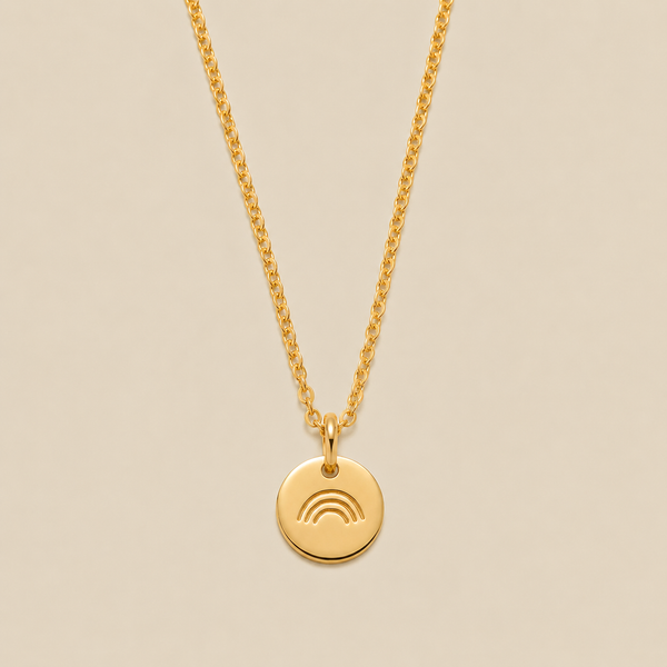 Rainbow Disc Necklace