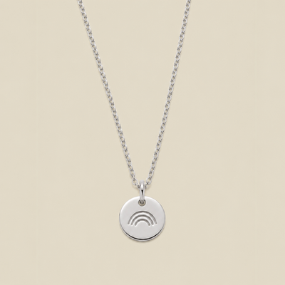 Rainbow Disc Necklace
