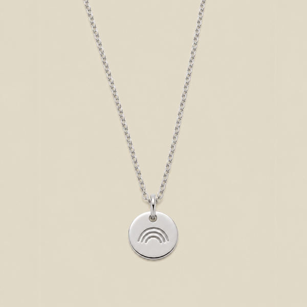 Rainbow Disc Necklace