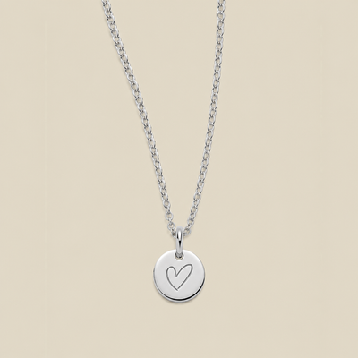 Heart Disc Necklace