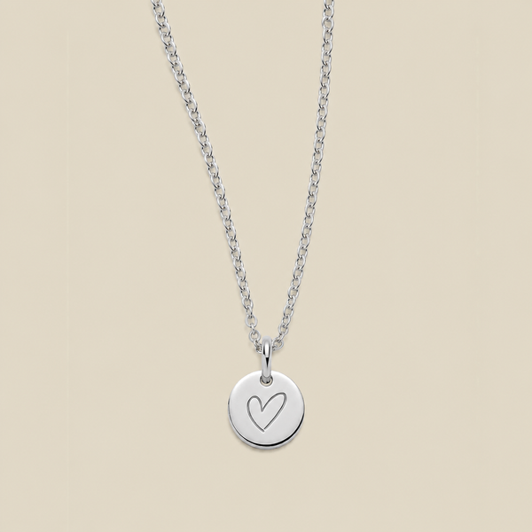 Heart Disc Necklace