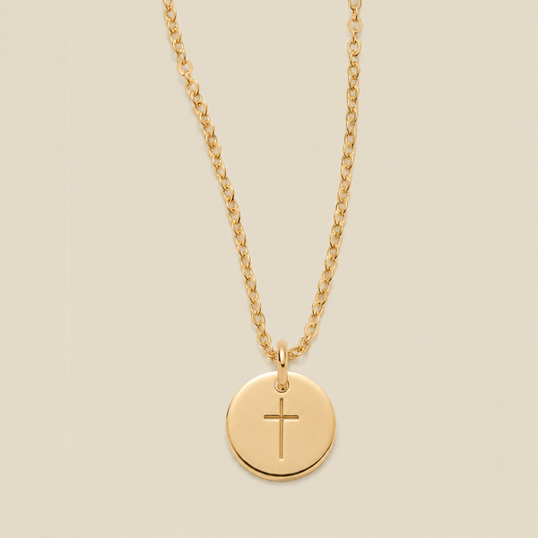 Cross Disc Necklace