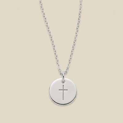 Cross Disc Necklace