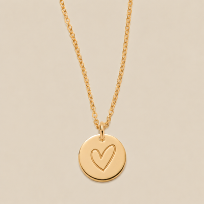 Heart Disc Necklace
