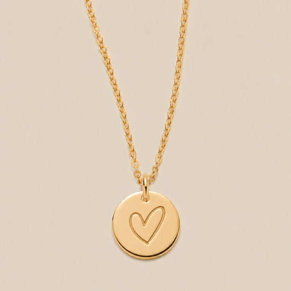 Heart Disc Necklace