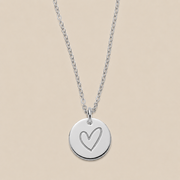 Heart Disc Necklace