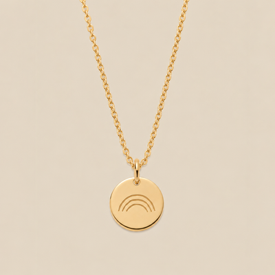 Rainbow Disc Necklace