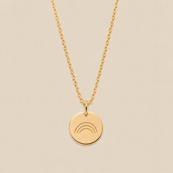 Rainbow Disc Necklace