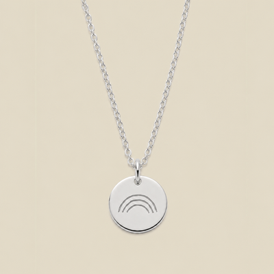 Rainbow Disc Necklace