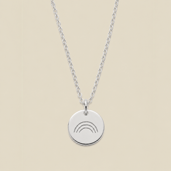 Rainbow Disc Necklace