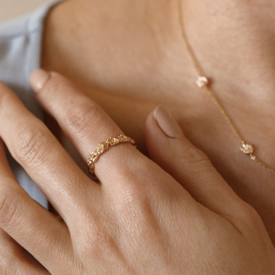 May CZ Birth Flower Eternity Ring