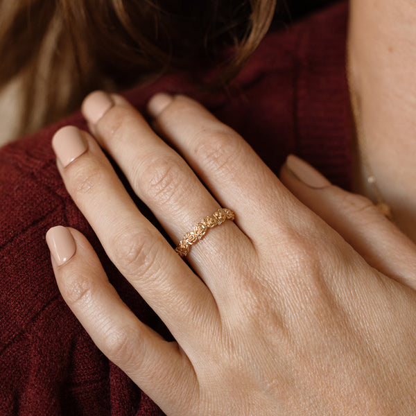 June CZ Birth Flower Eternity Ring