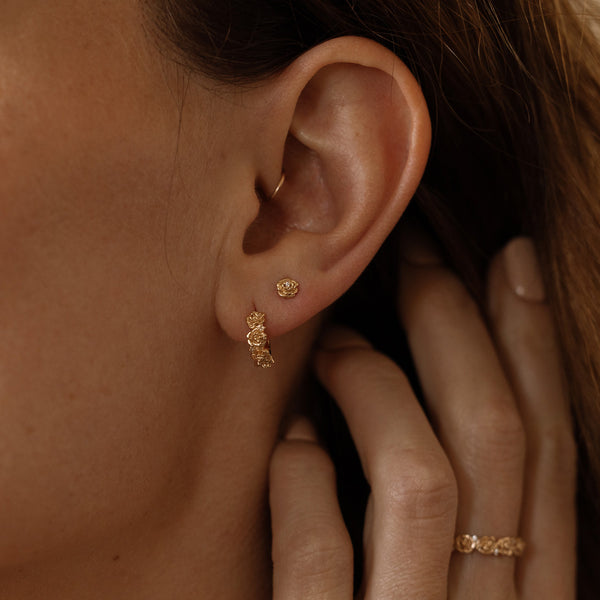September CZ Birth Flower Stud Earrings