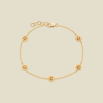 April CZ Birth Flower Station Bracelet