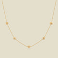 April CZ Birth Flower Station Necklace