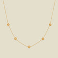 August CZ Birth Flower Station Necklace