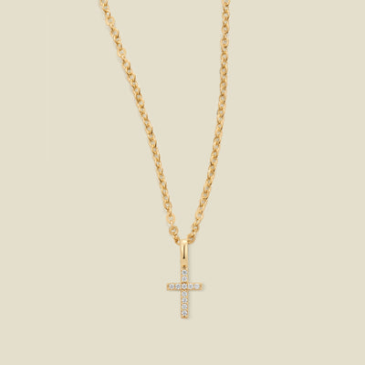 Mini CZ Cross Necklace