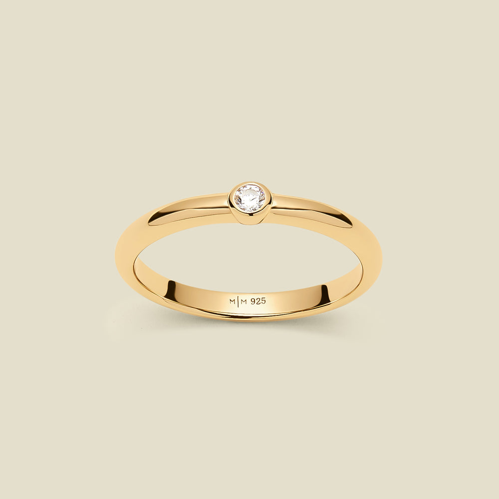 CZ Poppy Solitaire Stacking Ring | Final Sale