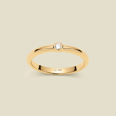 CZ Poppy Solitaire Stacking Ring | Final Sale