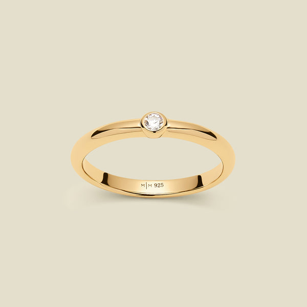 CZ Poppy Solitaire Stacking Ring | Final Sale